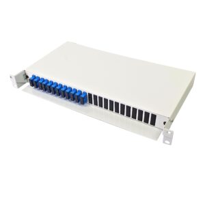 Patch Panel de fibra óptica 1U 19" RAL 9002 - CON ADAPTADORES / PIGTAILS