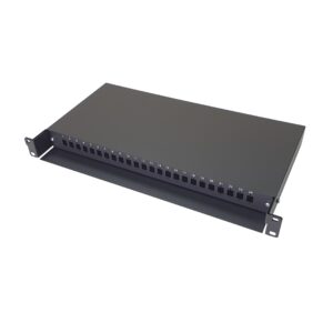 Patch panel de fibra óptica 1U 19" NEGRO RAL 9005 - VACIA